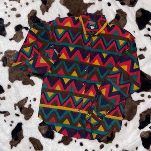 Rough Rider Western Button Down Brush Popper Women’s Medium Vintage